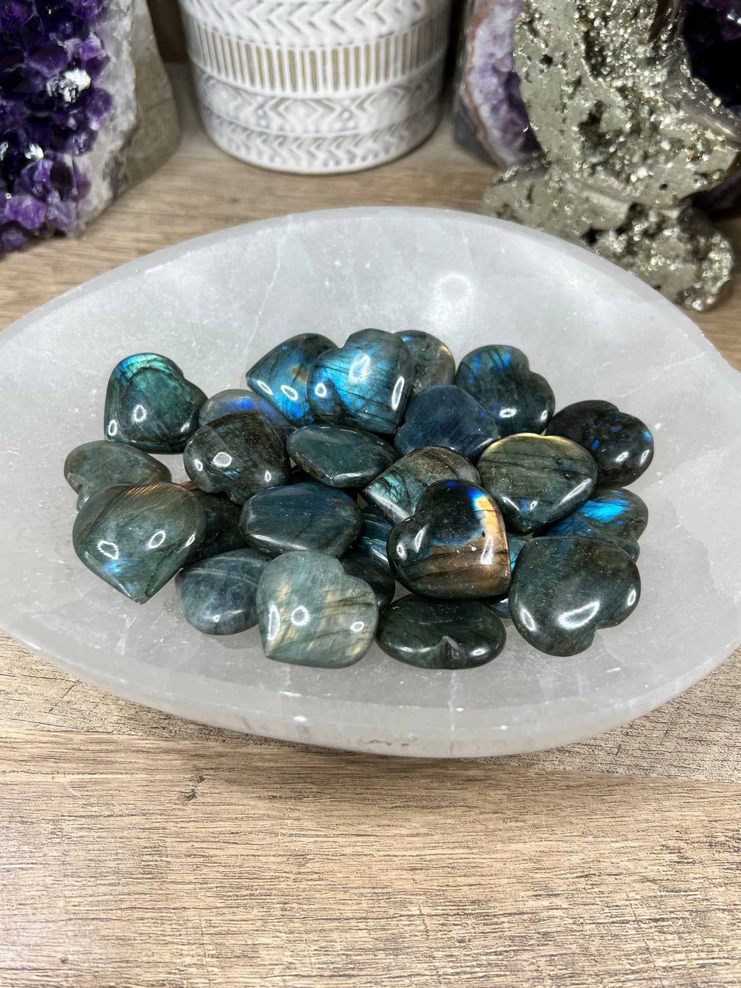 Labradorite Hearts - Purple Door Alchemy