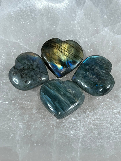 Labradorite Hearts - Purple Door Alchemy