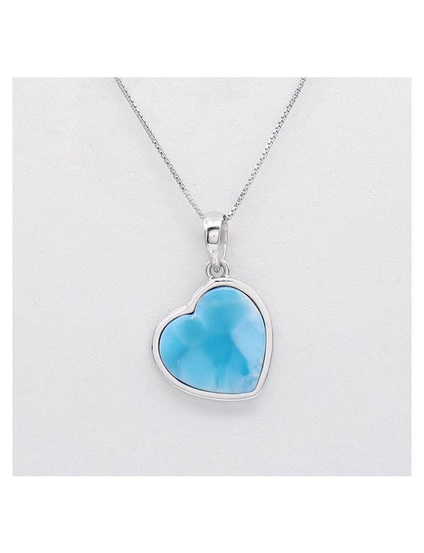 Larimar Heart Necklace - Purple Door Alchemy