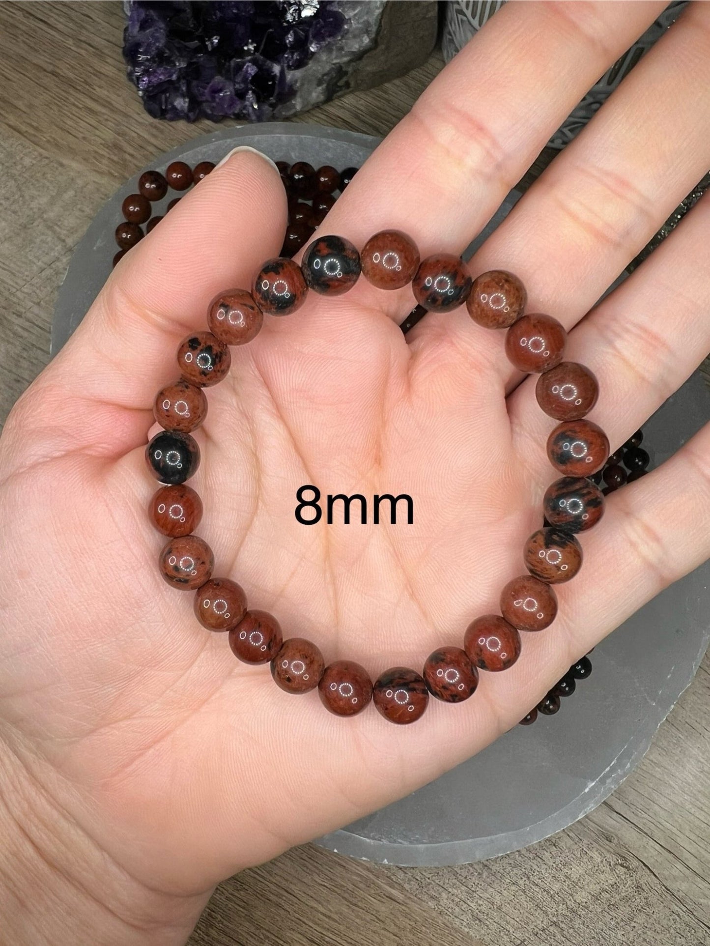 Mahogany Obsidian Bracelet - Purple Door Alchemy