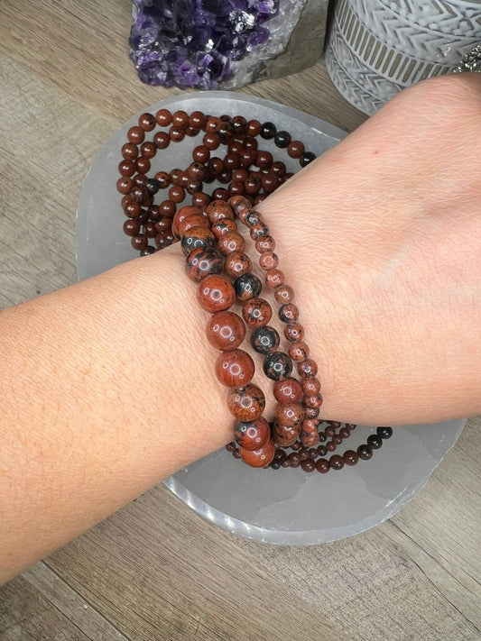 Mahogany Obsidian Bracelet - Purple Door Alchemy