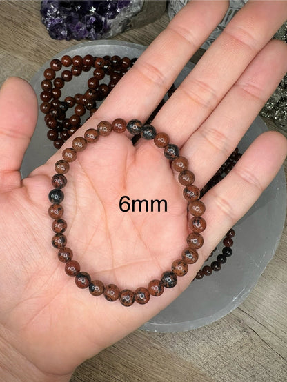 Mahogany Obsidian Bracelet - Purple Door Alchemy