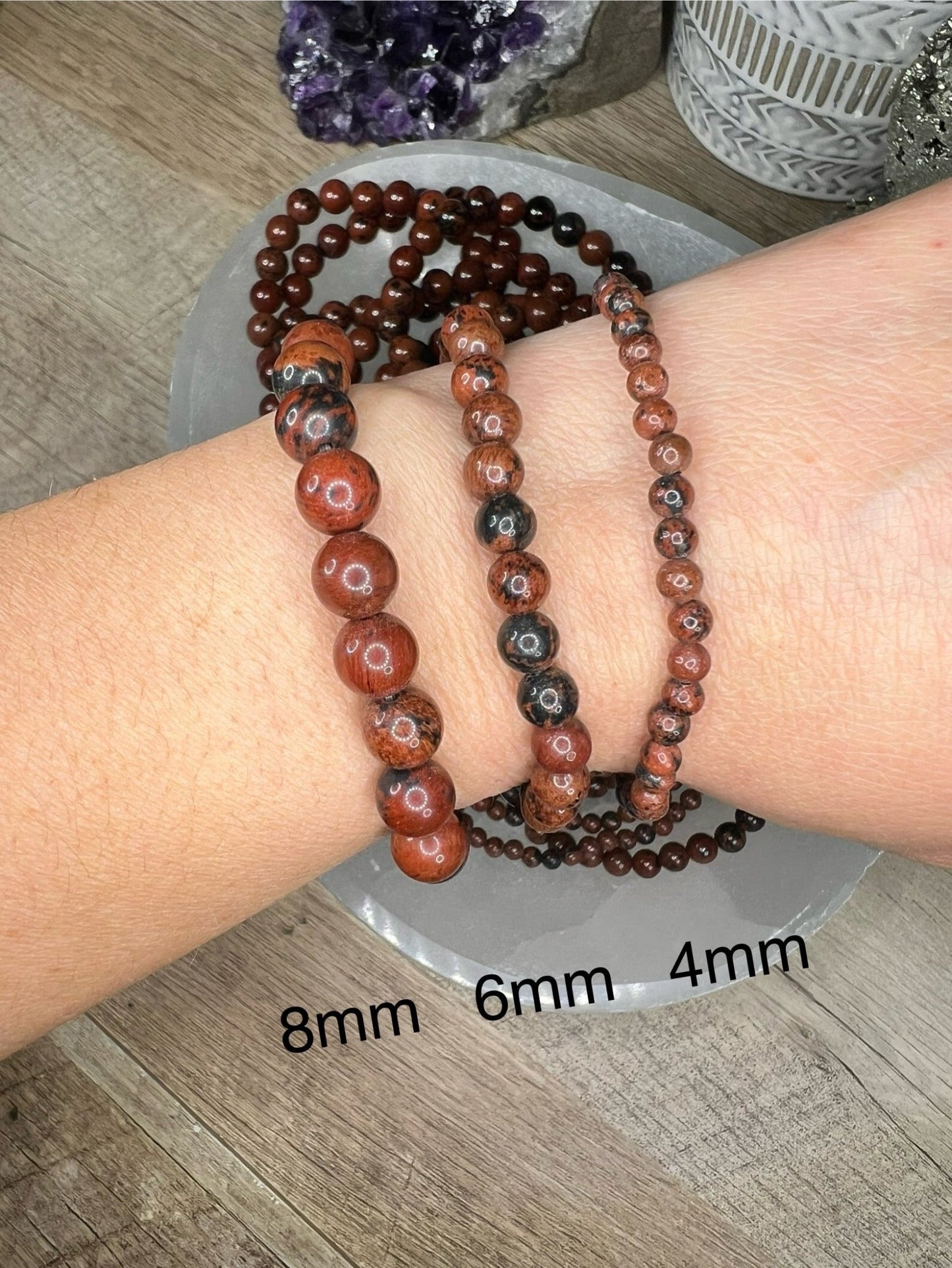 Mahogany Obsidian Bracelet - Purple Door Alchemy