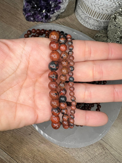 Mahogany Obsidian Bracelet - Purple Door Alchemy