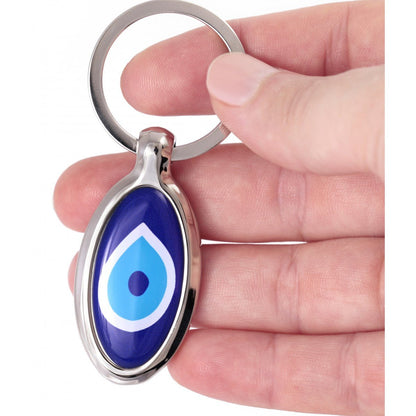 Metal Evil Eye Keychain - Purple Door Alchemy