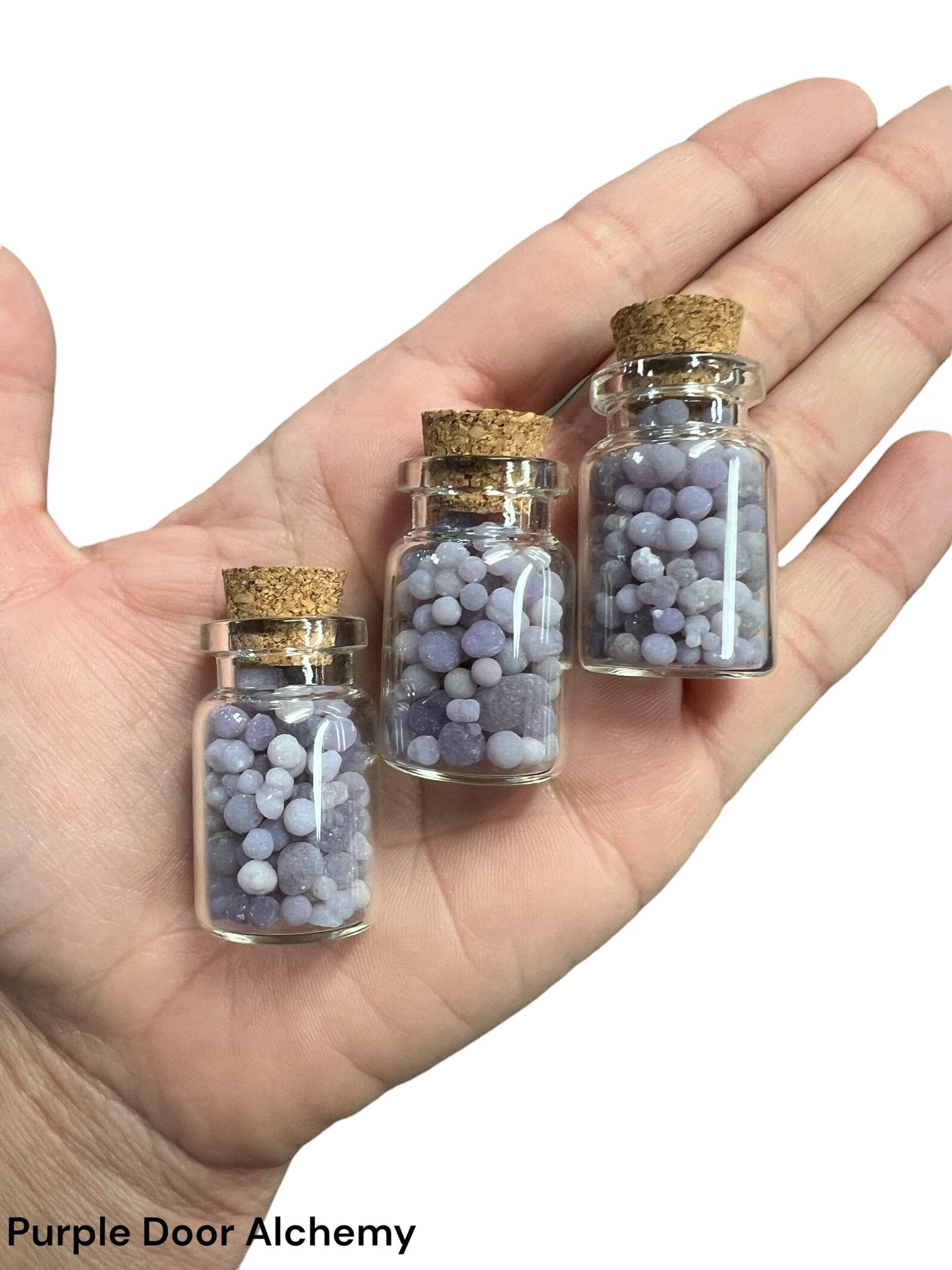 Mini Grape Agate Botryoidal Crystal Bottle - Purple Door Alchemy