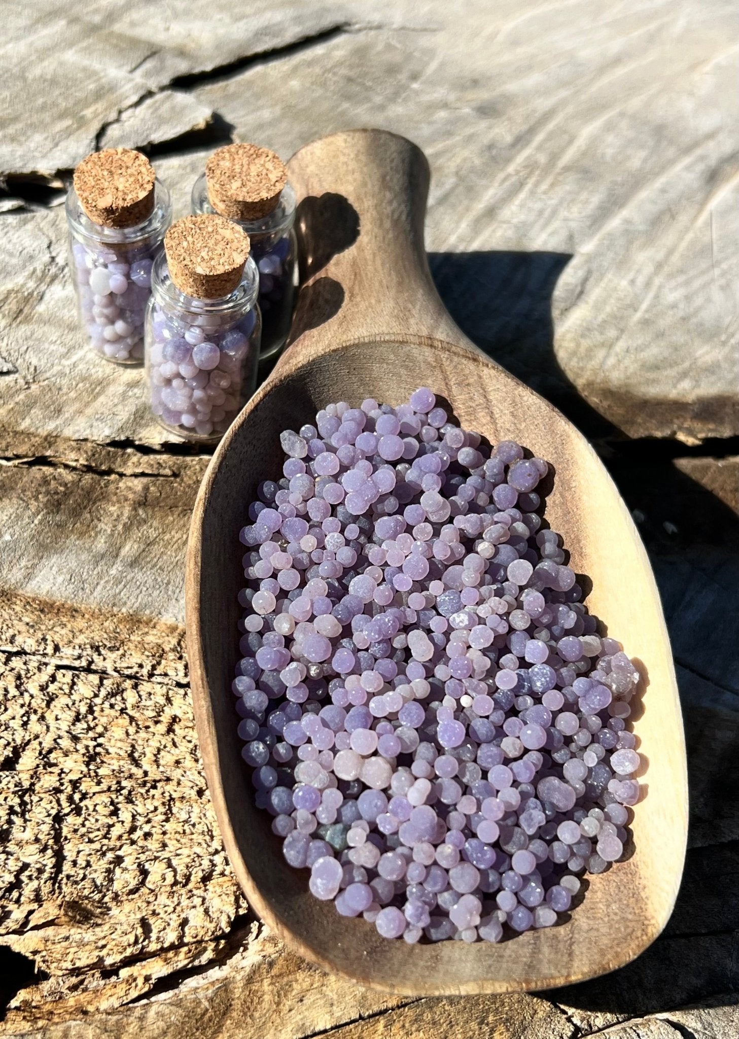 Mini Grape Agate Botryoidal Crystal Bottle - Purple Door Alchemy