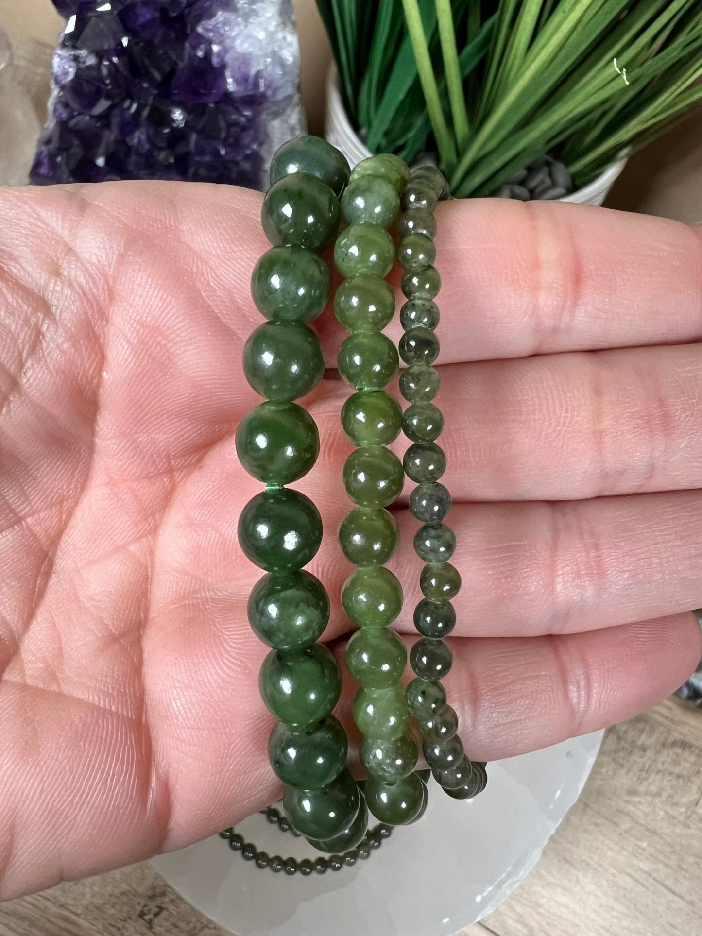 Nephrite Jade Bracelet - Purple Door Alchemy