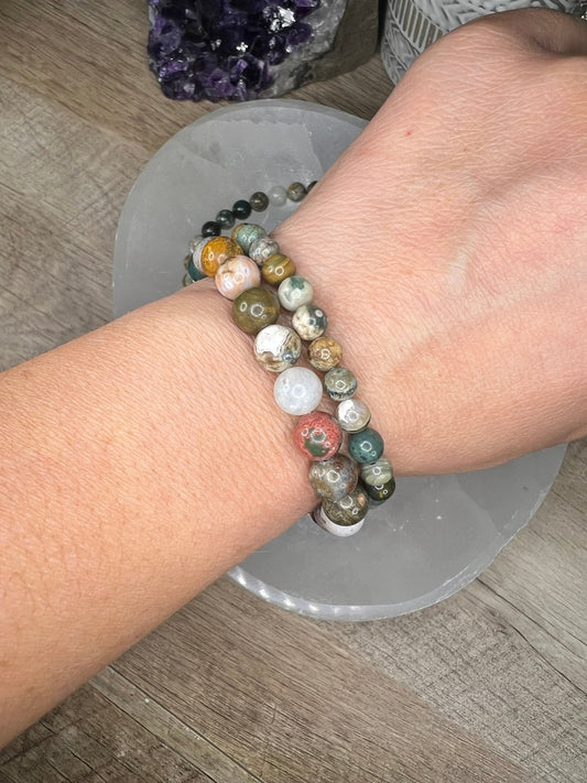 Ocean Jasper Bracelet - Purple Door Alchemy