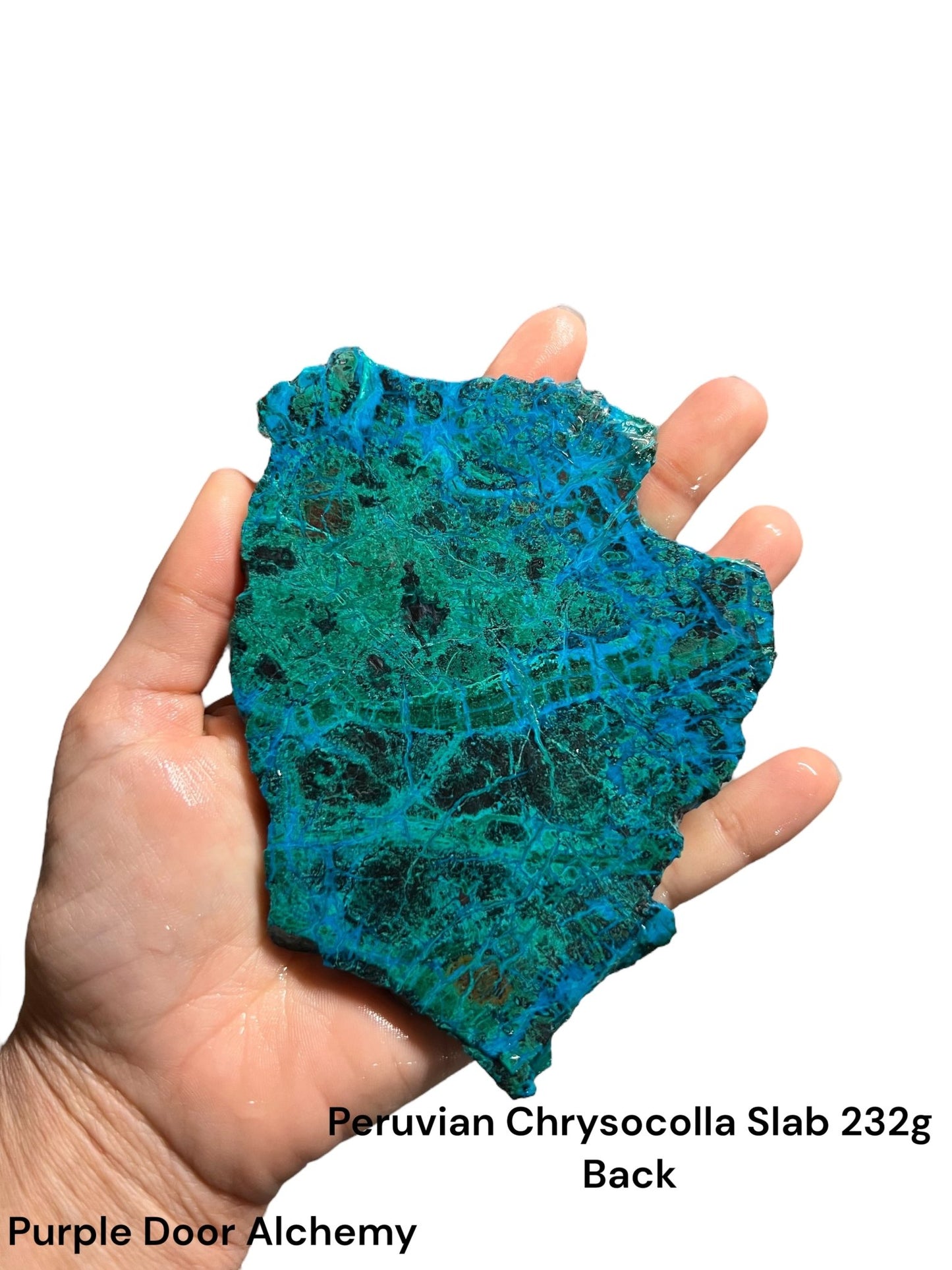 Peruvian Chrysocolla Slab 232g - Purple Door Alchemy