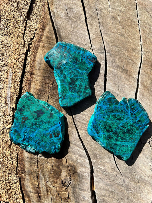 Peruvian Chrysocolla Slabs - Purple Door Alchemy