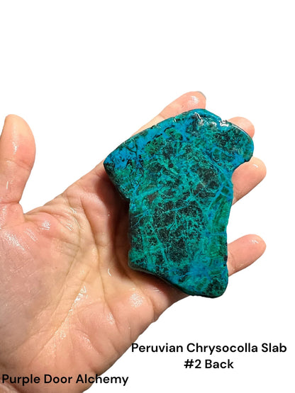 Peruvian Chrysocolla Slabs - Purple Door Alchemy