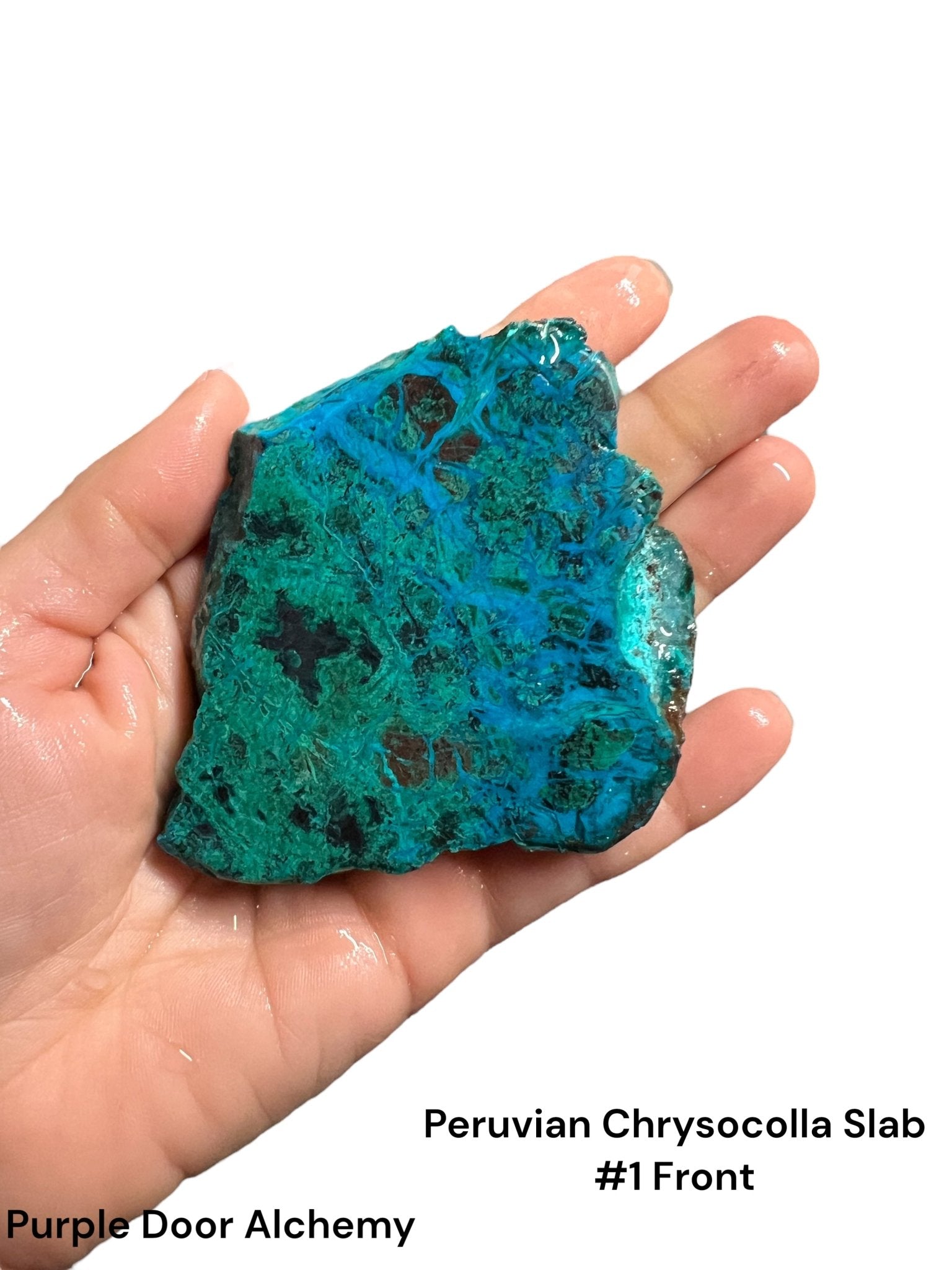 Peruvian Chrysocolla Slabs - Purple Door Alchemy