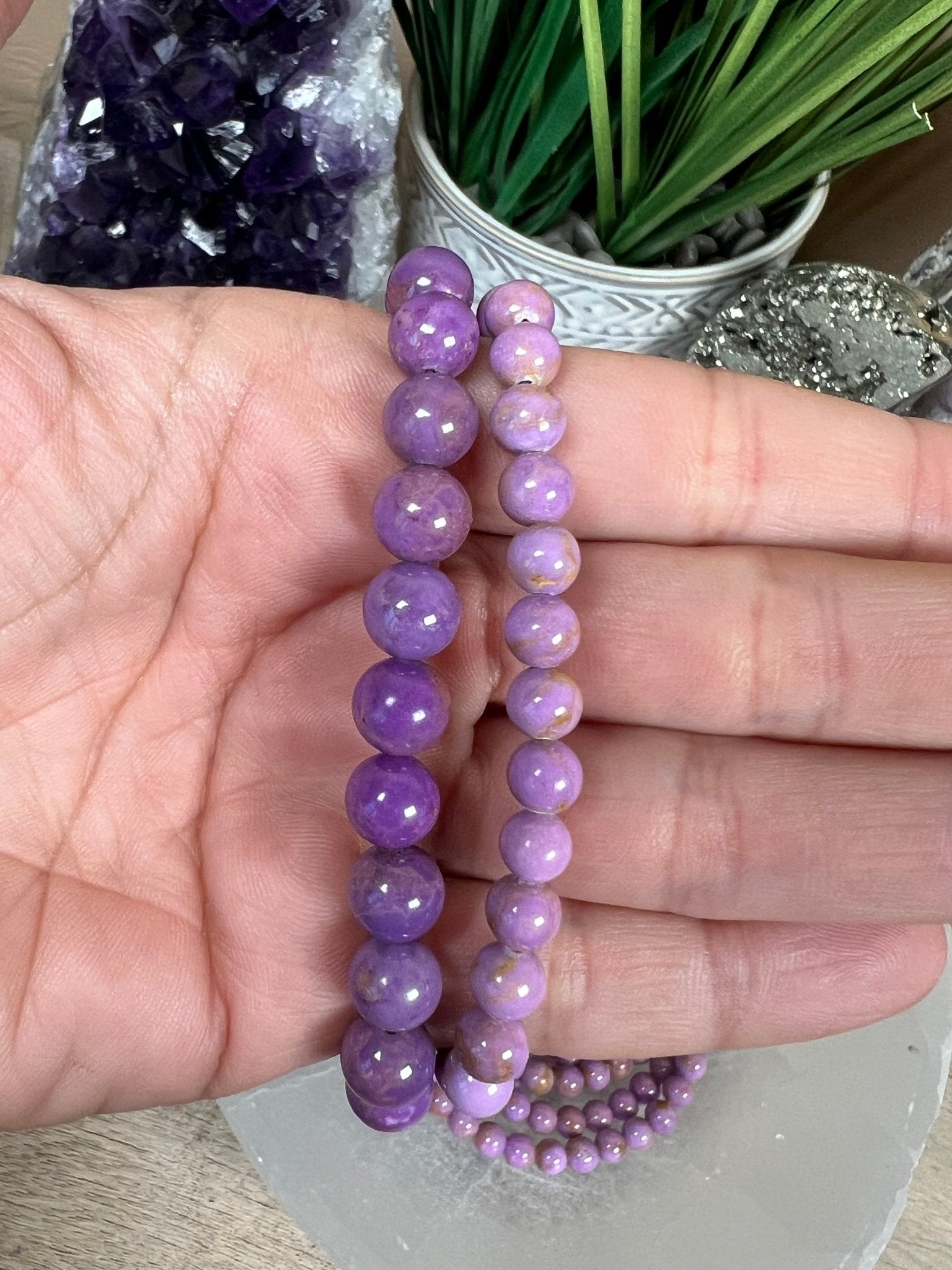 Phosphosiderite Bracelet - Purple Door Alchemy