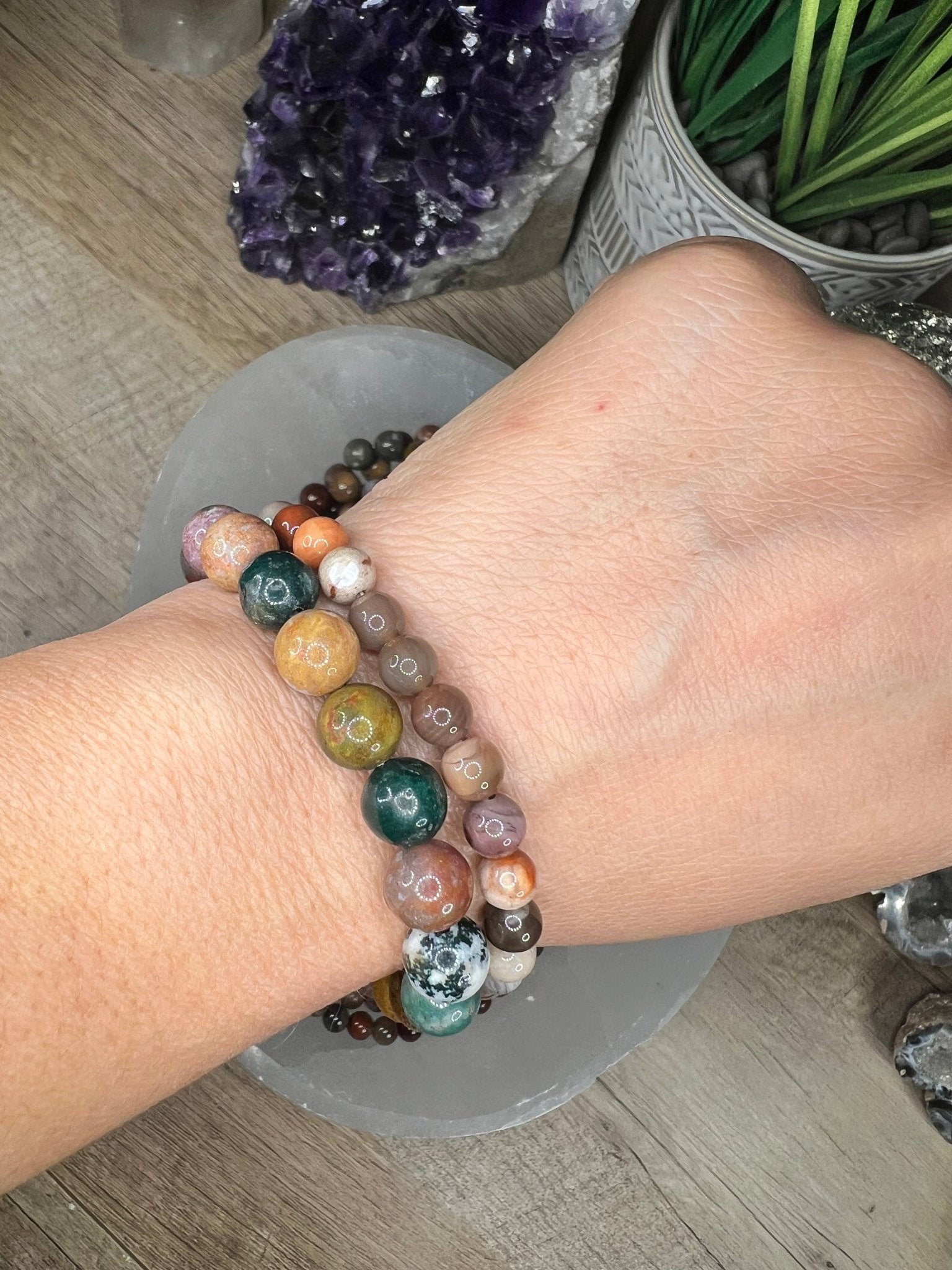 Polychrome Jasper Bracelet - Purple Door Alchemy