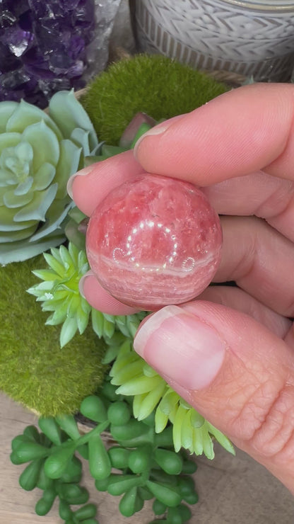 23mm (.91 in) Mini Rhodochrosite Sphere #3