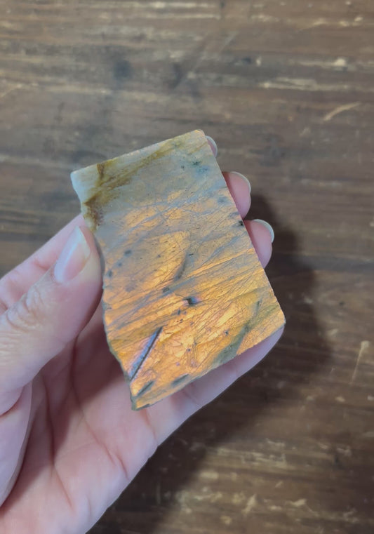 72g Fire Labradorite Polished Slab