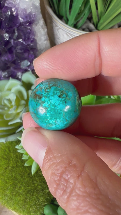 20mm (.79 in) Mini Peruvian Chrysocolla Sphere #3