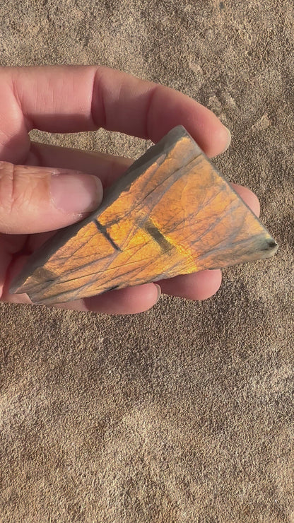 64g Fire Labradorite Polished Slab