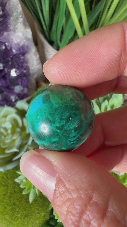 22mm (.87 in) Mini Peruvian Chrysocolla Sphere #5