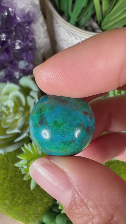 20mm (.79 in) Mini Peruvian Chrysocolla Sphere #4