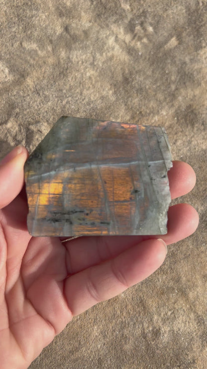 90g Fire Labradorite Polished Slab