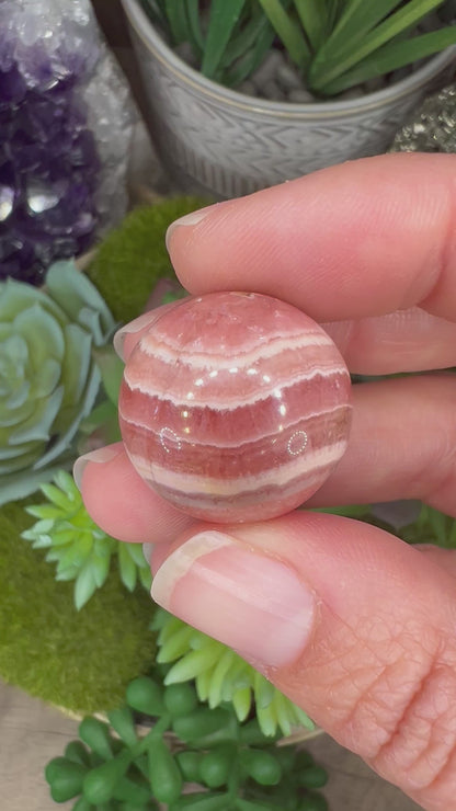 21mm (.83 in) Mini Rhodochrosite Sphere #4