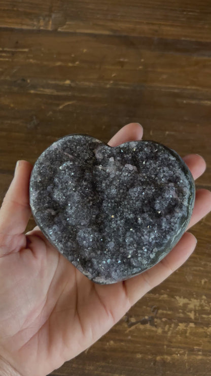 3.75 inch Amethyst Geode Heart