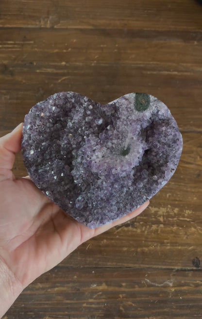 5 inch Amethyst Geode Heart