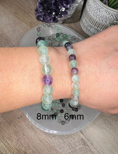 Rainbow Fluorite Bracelet - Purple Door Alchemy