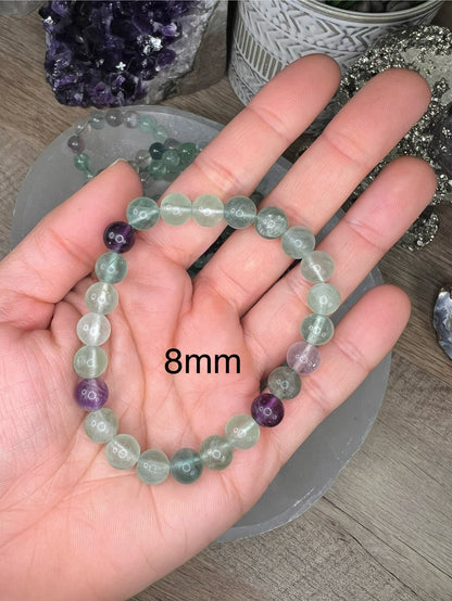 Rainbow Fluorite Bracelet - Purple Door Alchemy