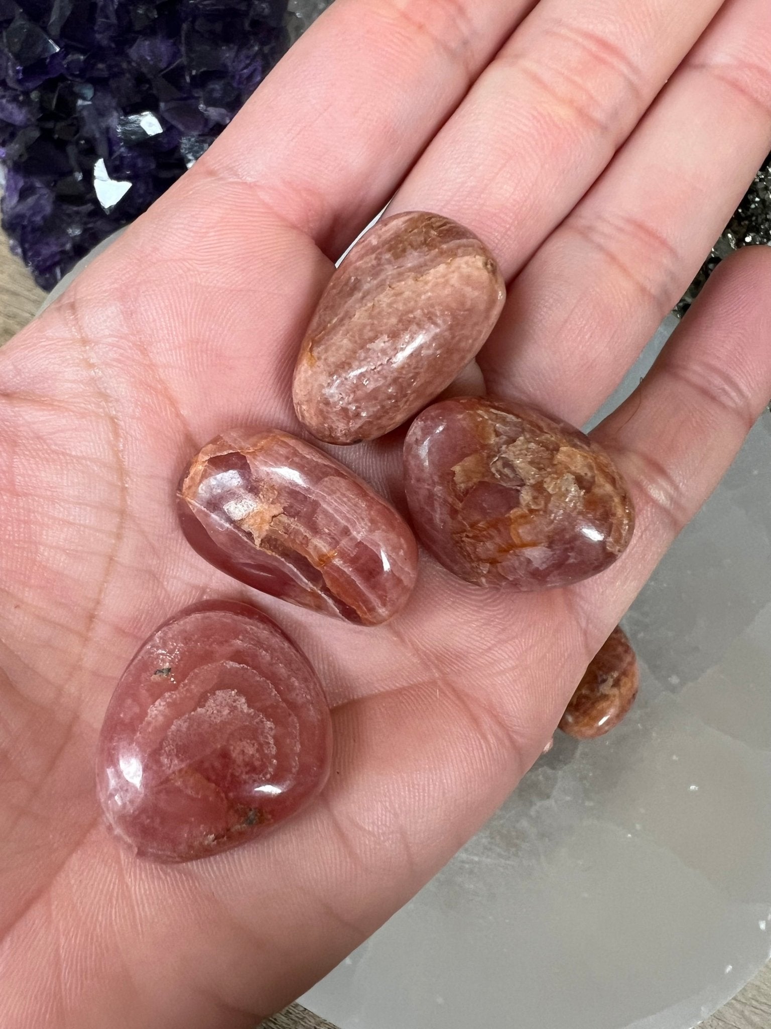 Rhodochrosite Tumble - Purple Door Alchemy