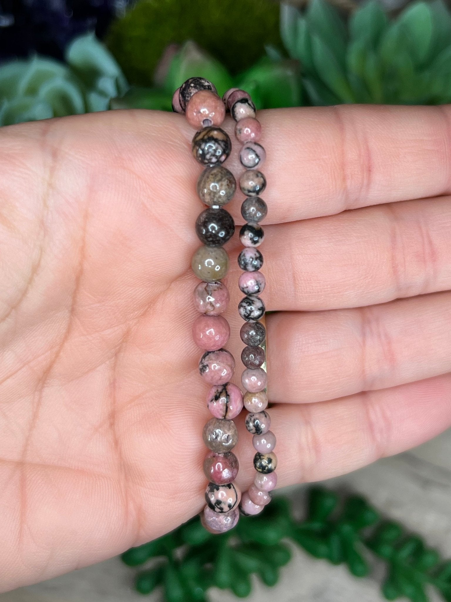 Rhodonite Bracelet - Purple Door Alchemy