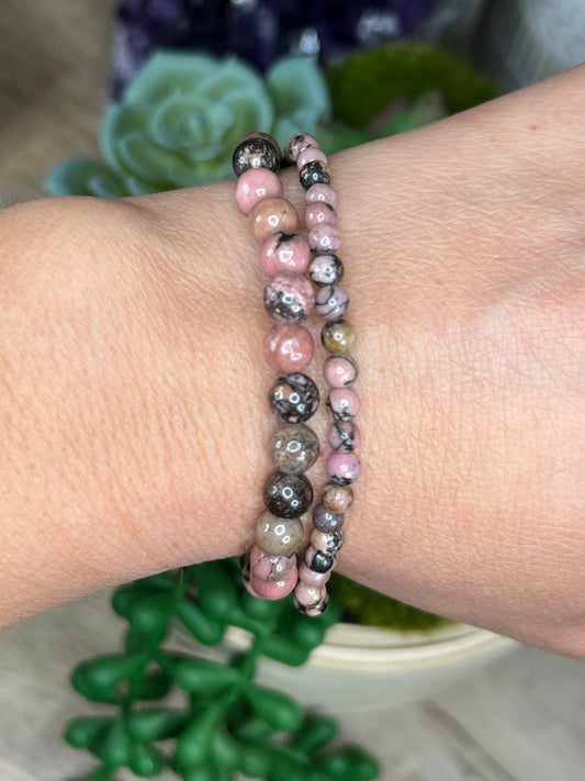 Rhodonite Bracelet - Purple Door Alchemy