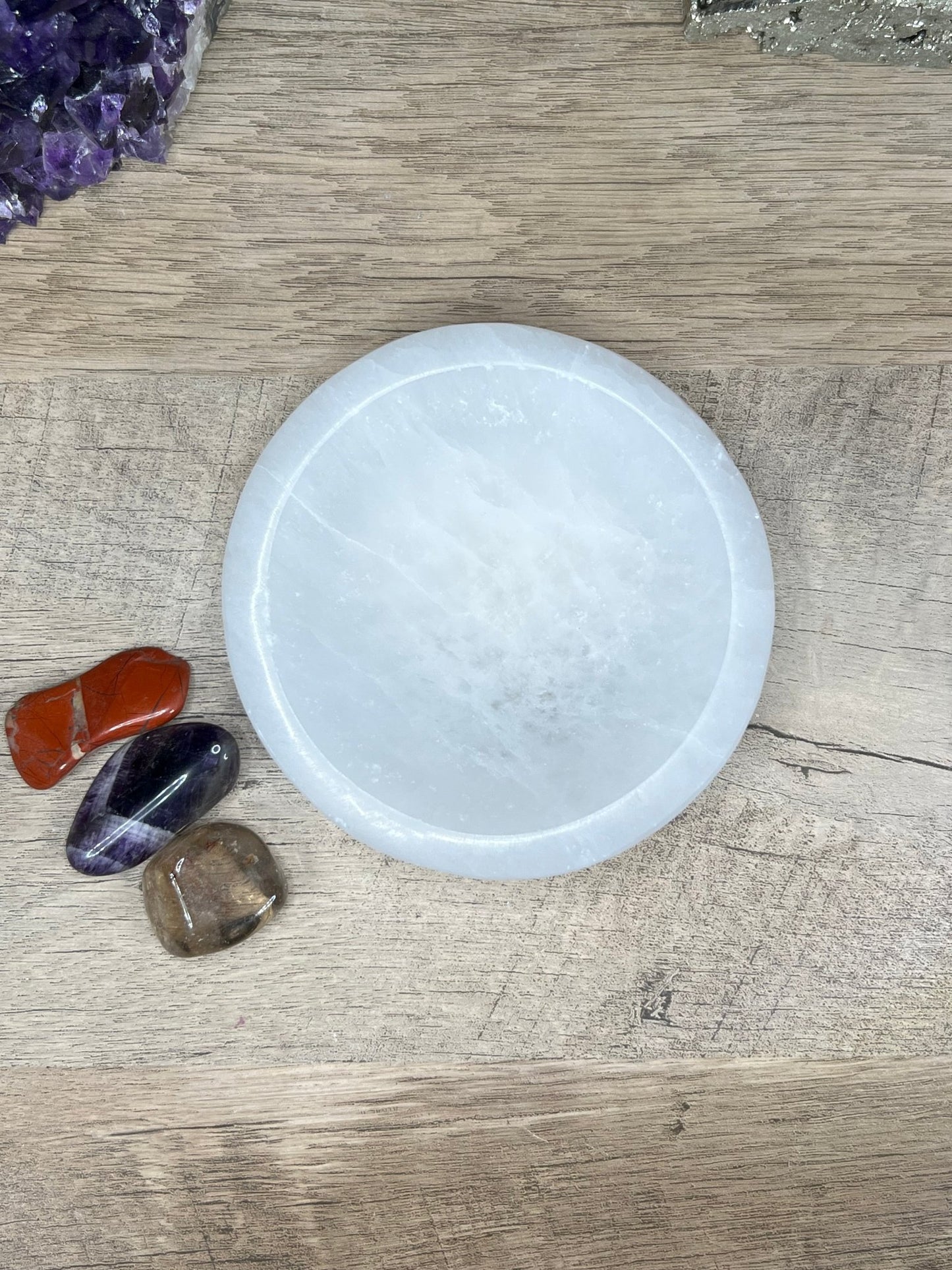 Round Selenite Bowl - Purple Door Alchemy