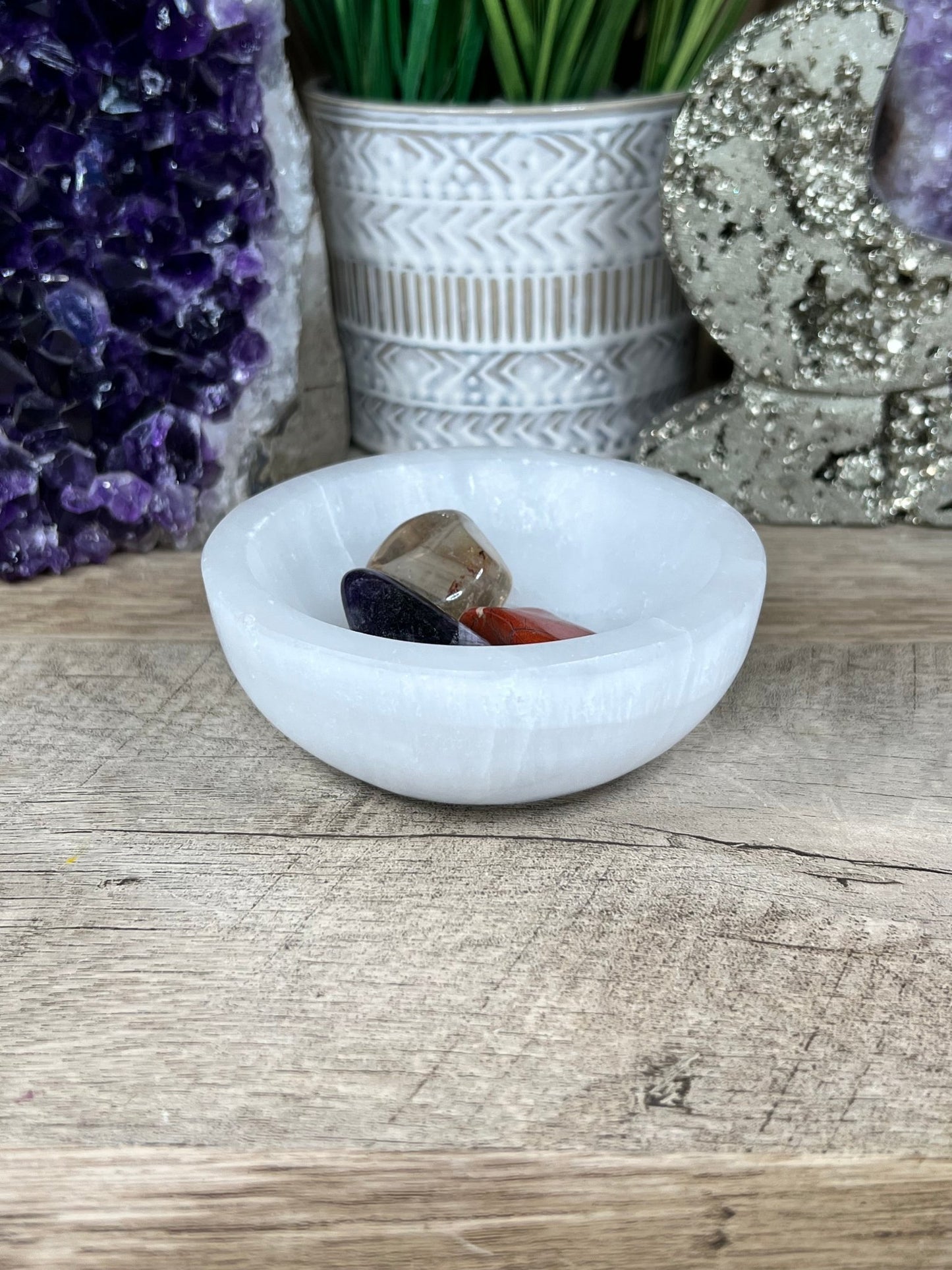 Round Selenite Bowl - Purple Door Alchemy