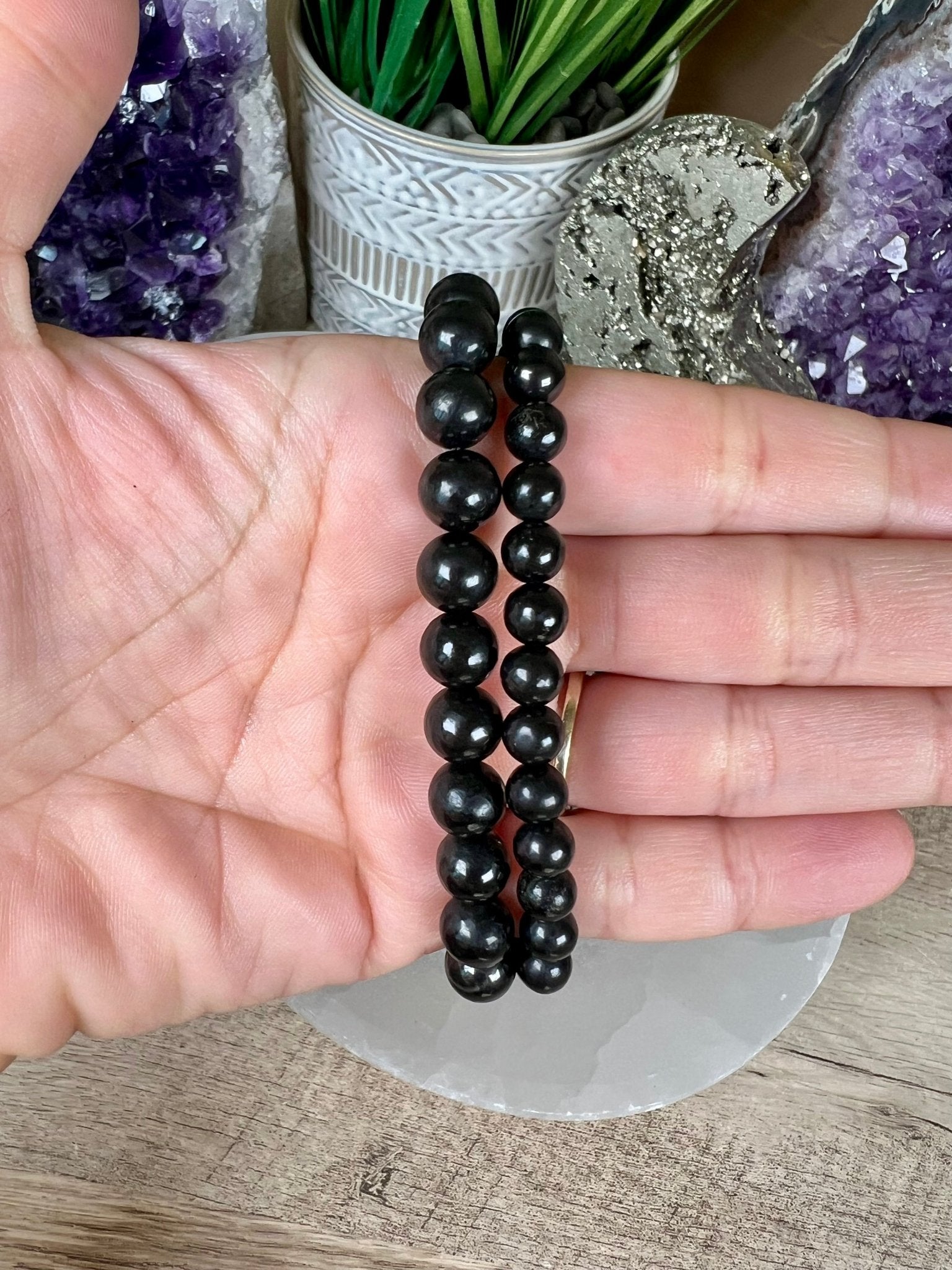 Shungite Bracelet - Purple Door Alchemy