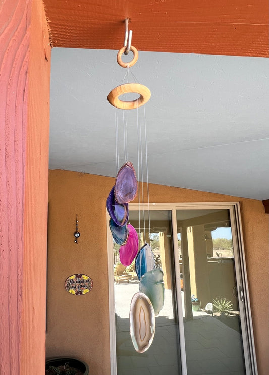 Small Agate Wind Chime - Purple Door Alchemy