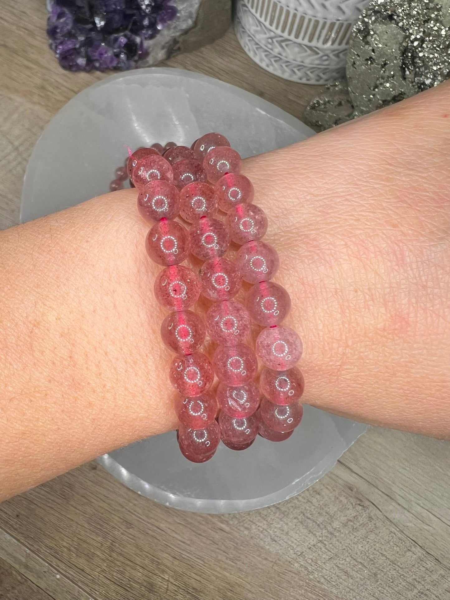 Strawberry Quartz Bracelet - Purple Door Alchemy