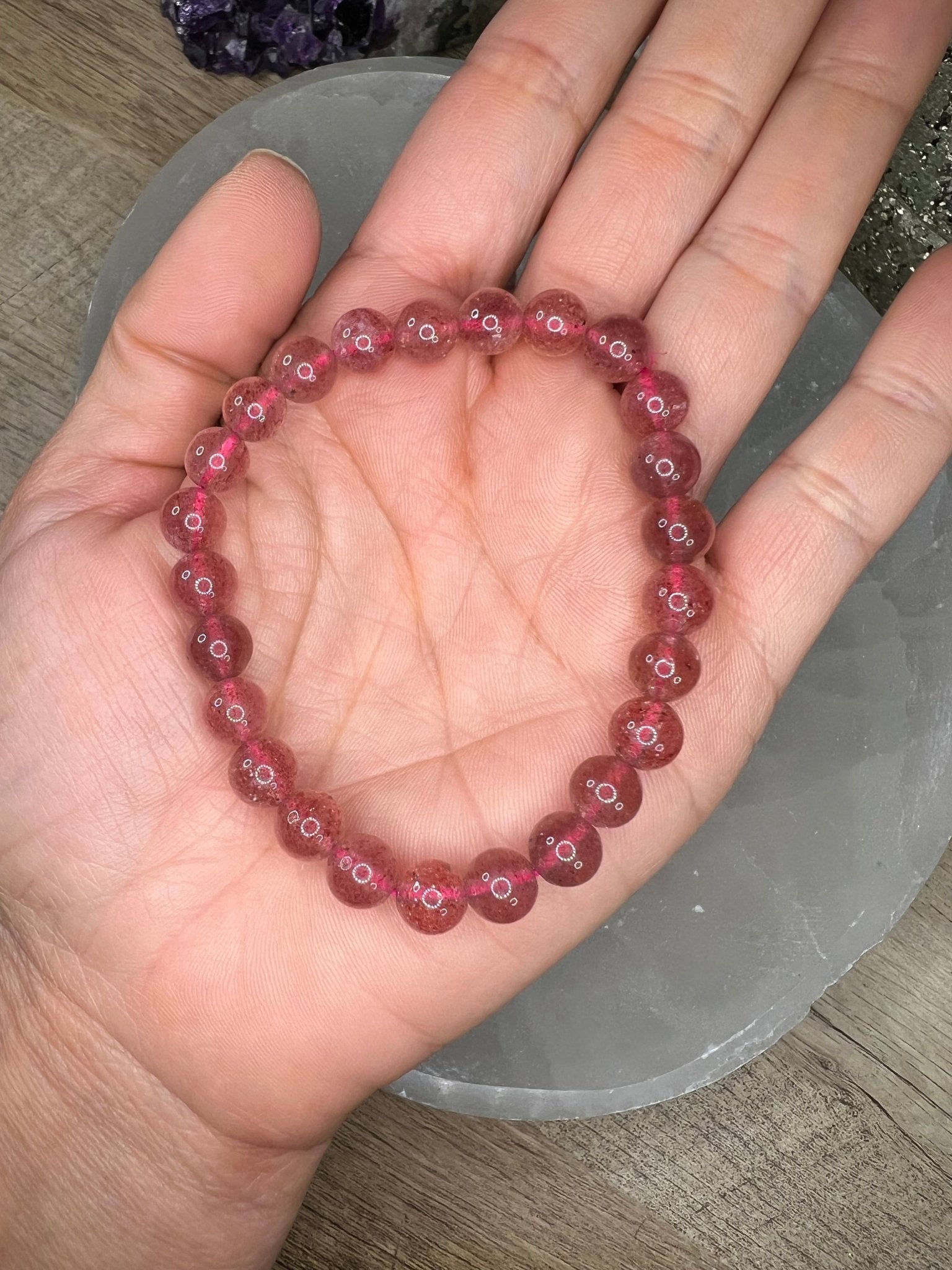 Strawberry Quartz Bracelet - Purple Door Alchemy