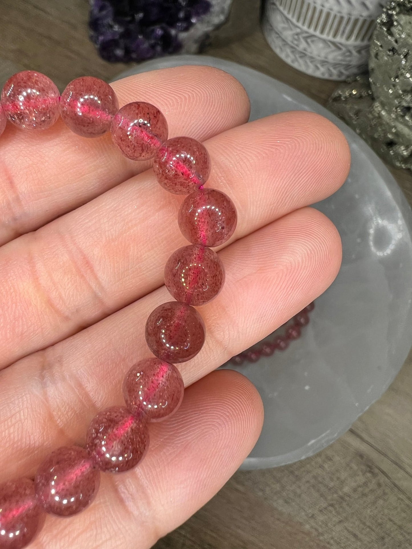 Strawberry Quartz Bracelet - Purple Door Alchemy