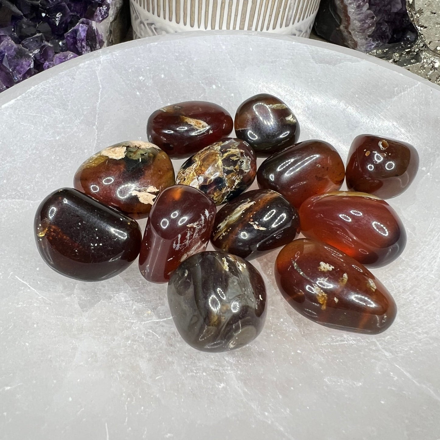 Tumbled Amber - Purple Door Alchemy