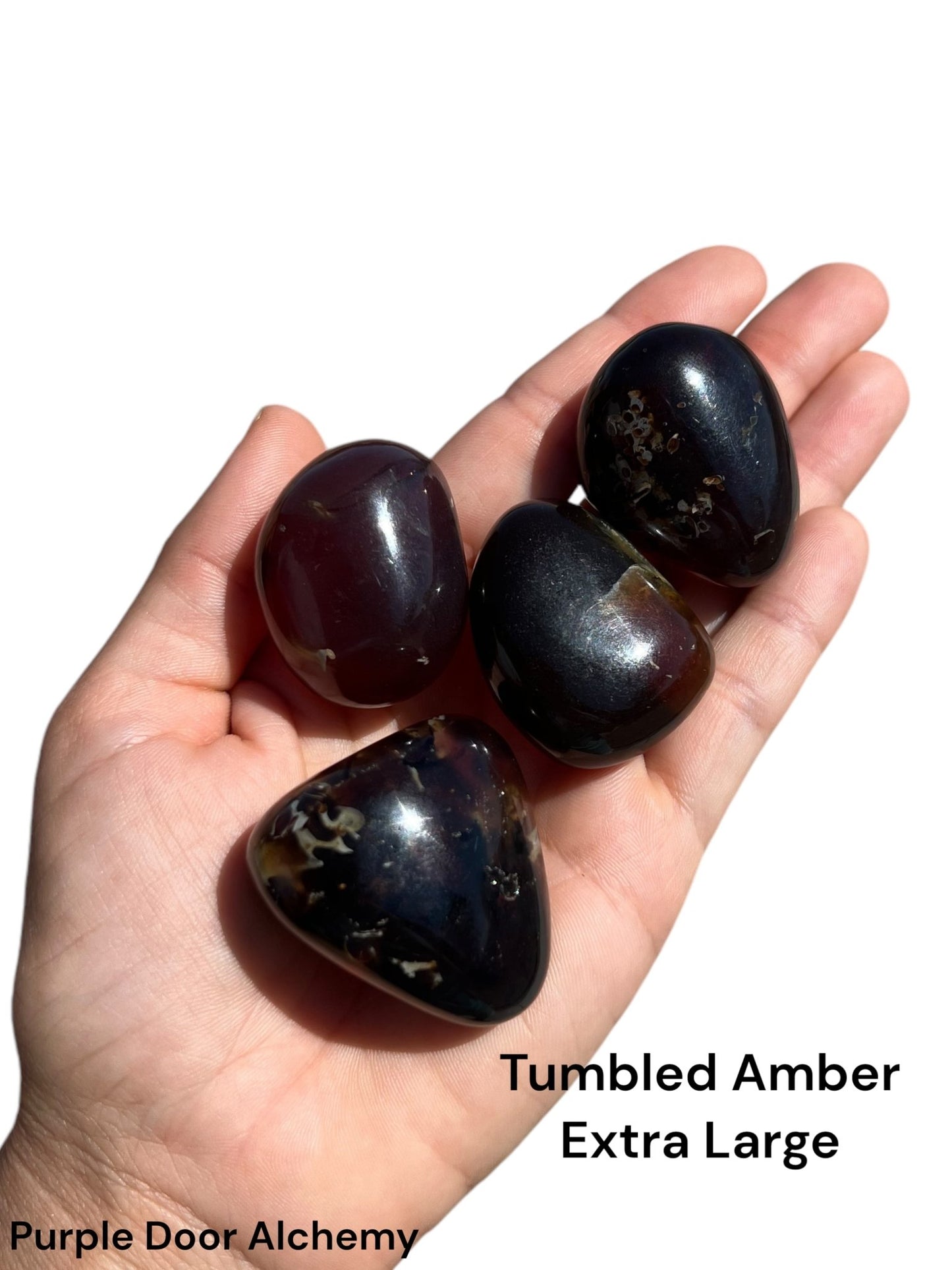 Tumbled Amber - Purple Door Alchemy