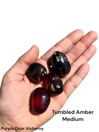 Tumbled Amber - Purple Door Alchemy