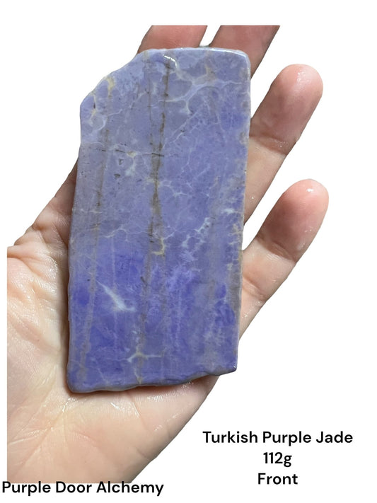 Turkish Purple Jade Slab 112g - Purple Door Alchemy