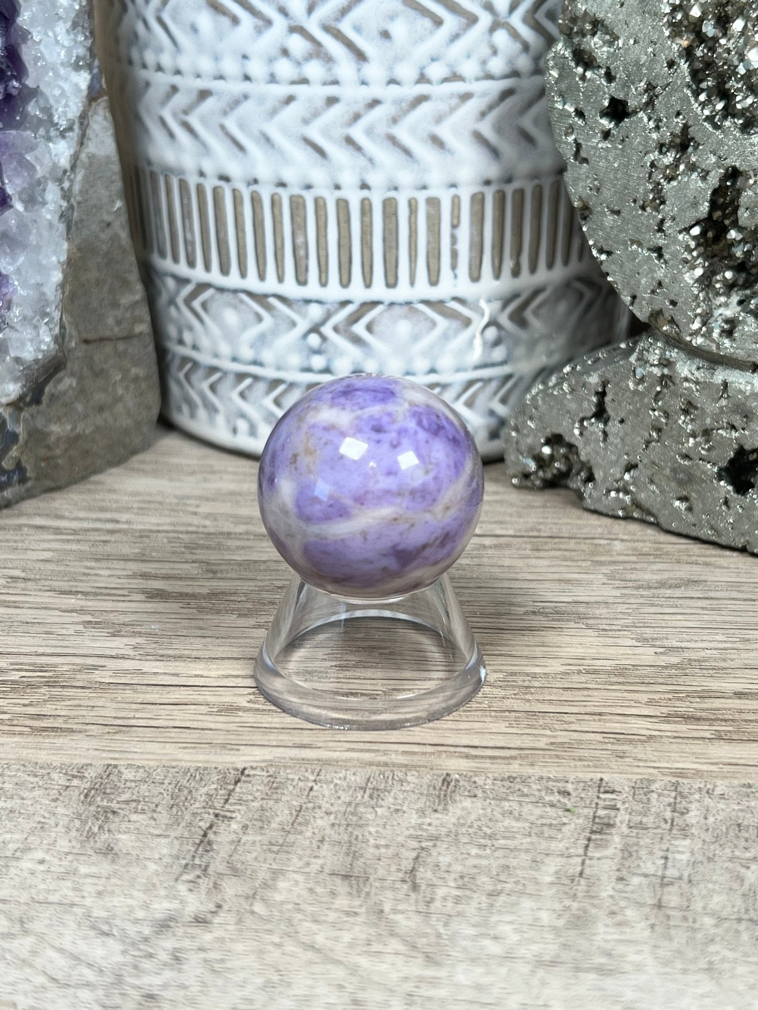 Turkish Purple Jade (Unicorn Jade) Sphere 30mm (1.3 in) - Purple Door Alchemy