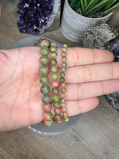 Unakite Bracelet - Purple Door Alchemy