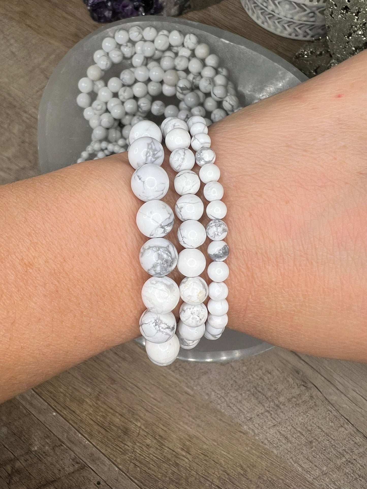 White Howlite Bracelet - Purple Door Alchemy