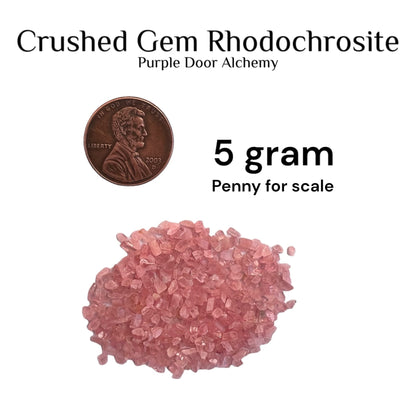 Crushed Gem Rhodochrosite - Premium - Purple Door Alchemy