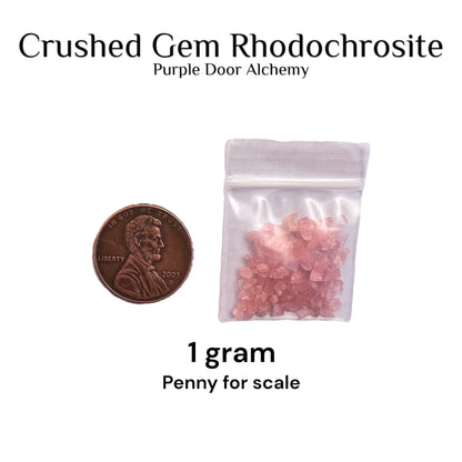 Crushed Gem Rhodochrosite - Premium - Purple Door Alchemy